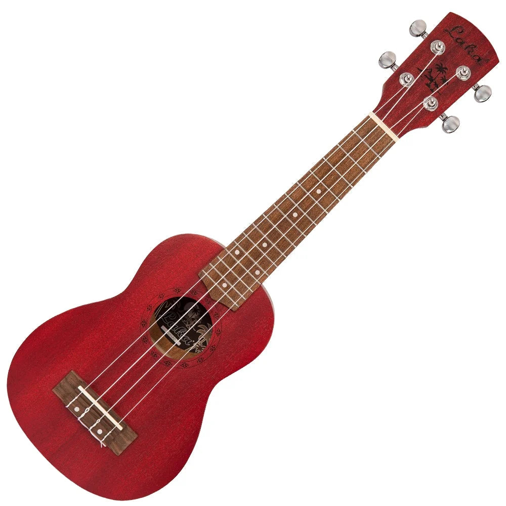 Laka VUS5 Sapele Series Soprano Ukulele, Rustic Red