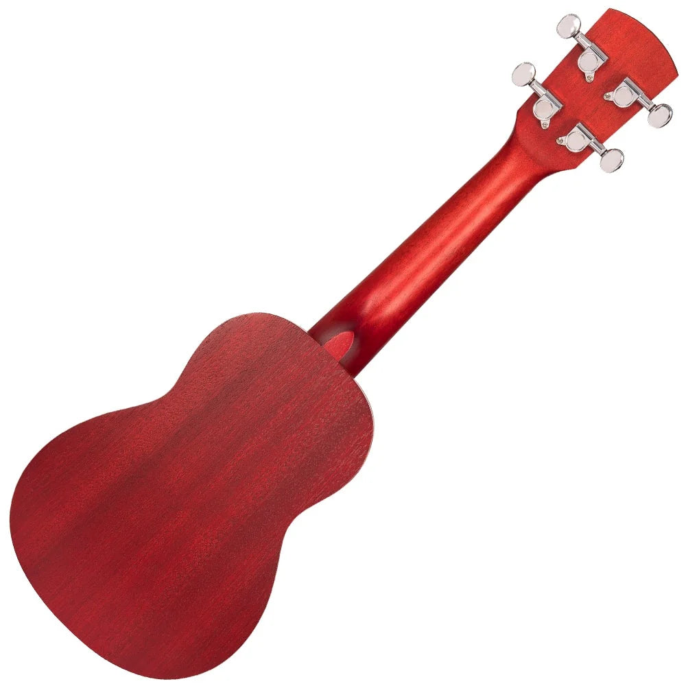 Laka VUS5 Sapele Series Soprano Ukulele, Rustic Red