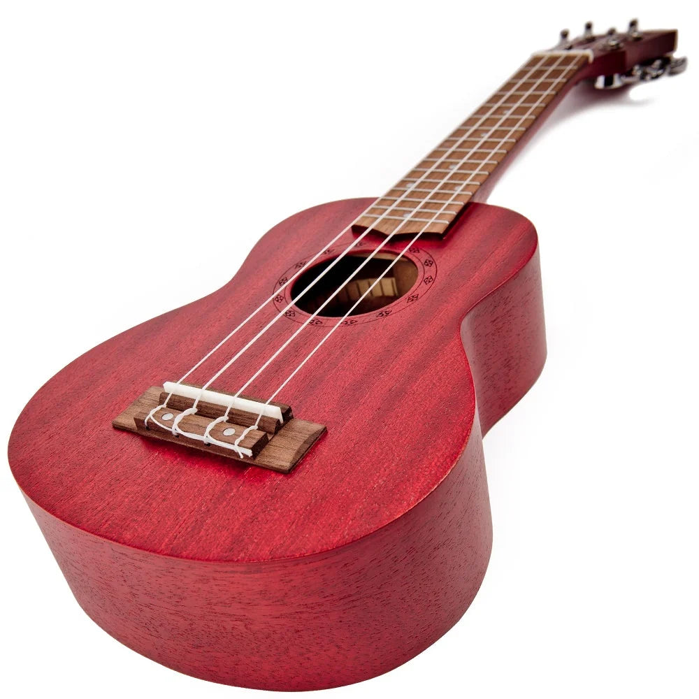 Laka VUS5 Sapele Series Soprano Ukulele, Rustic Red