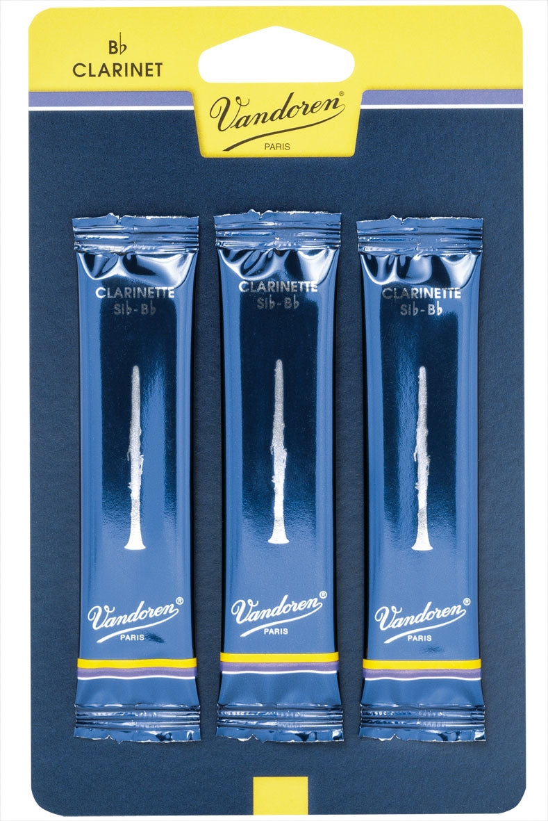 Vandoren Traditional Bb Clarinet Reeds, 3-pack