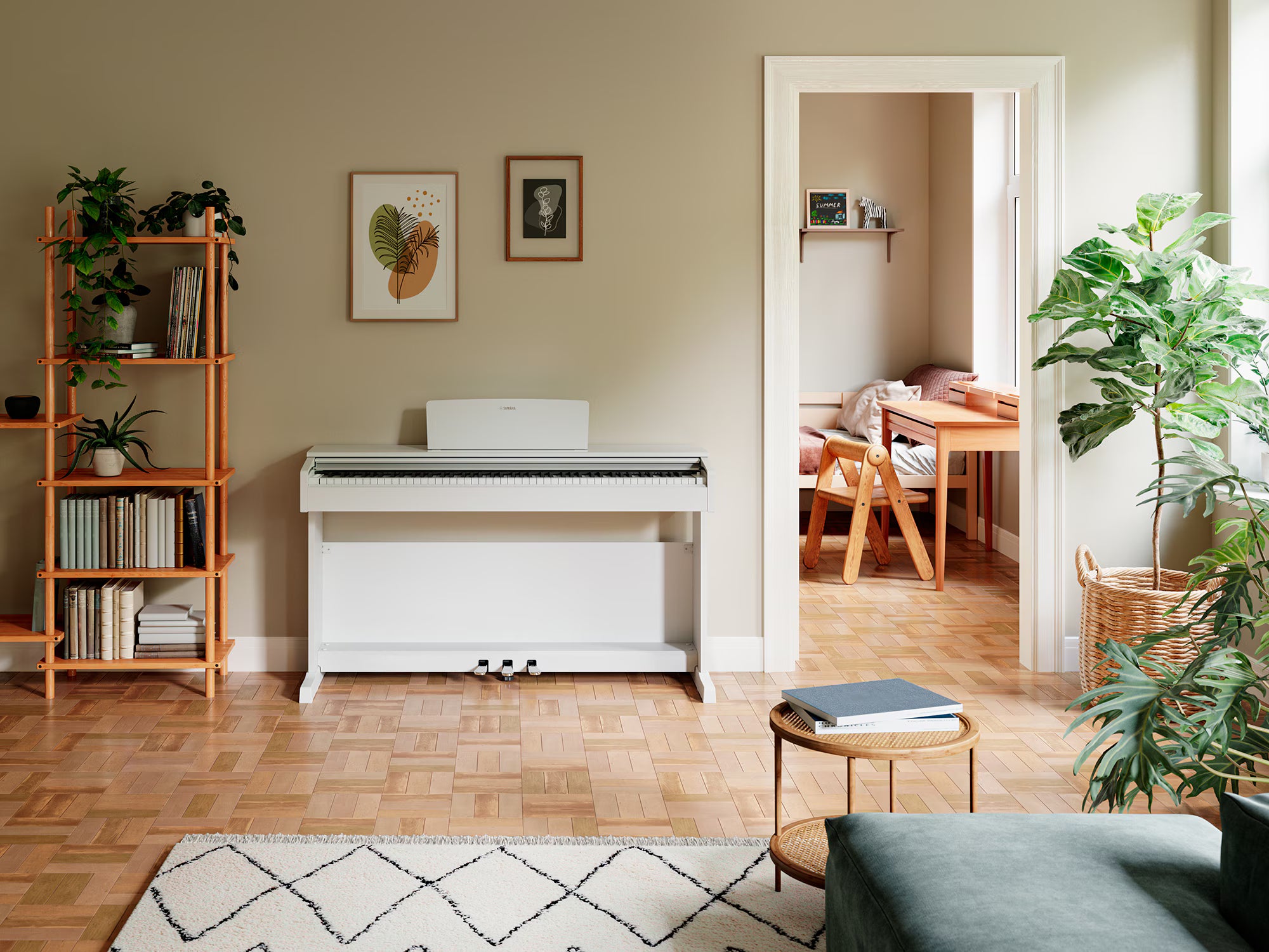 Yamaha YDPS55WH White Digital Piano