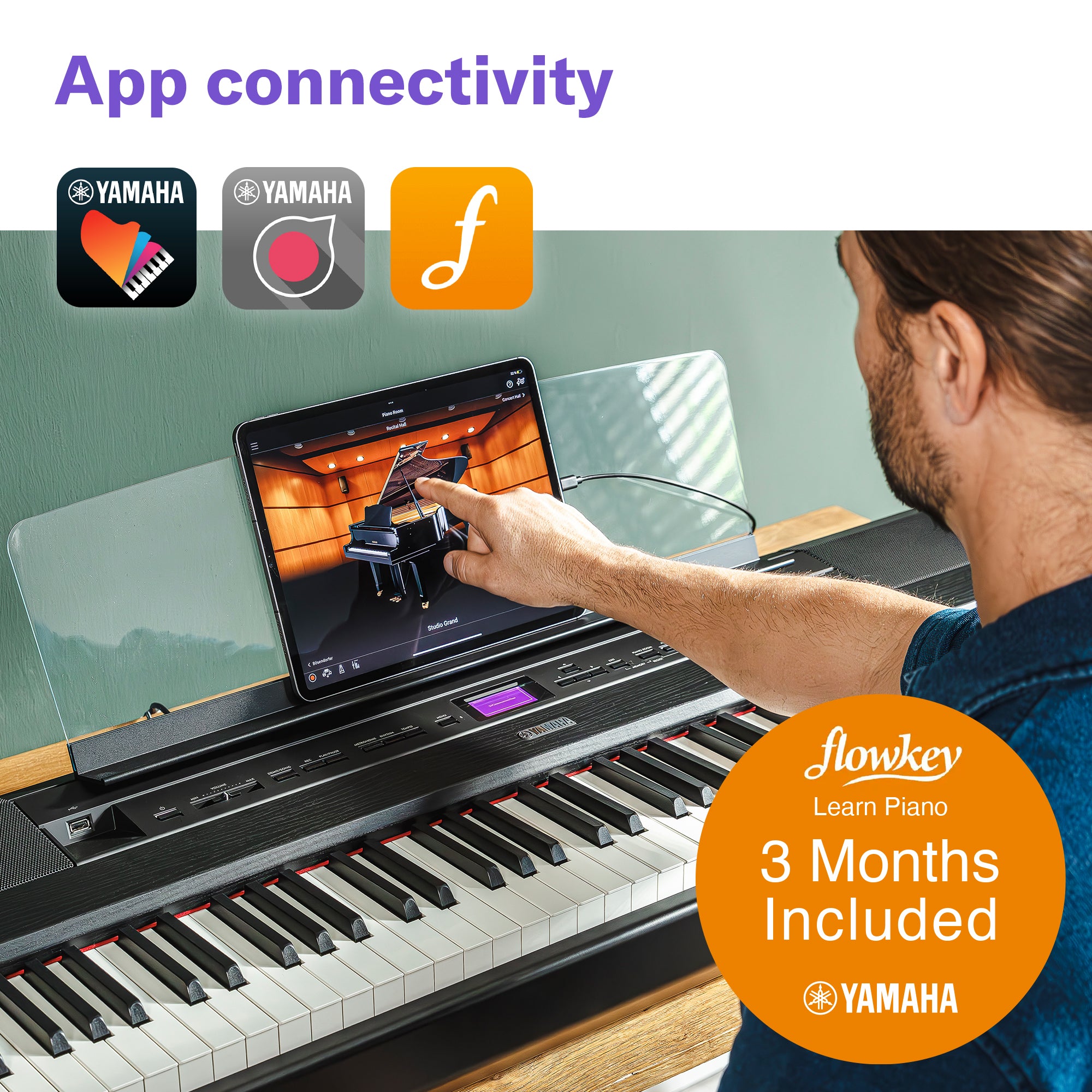 Yamaha P525 Satin Black Portable Piano