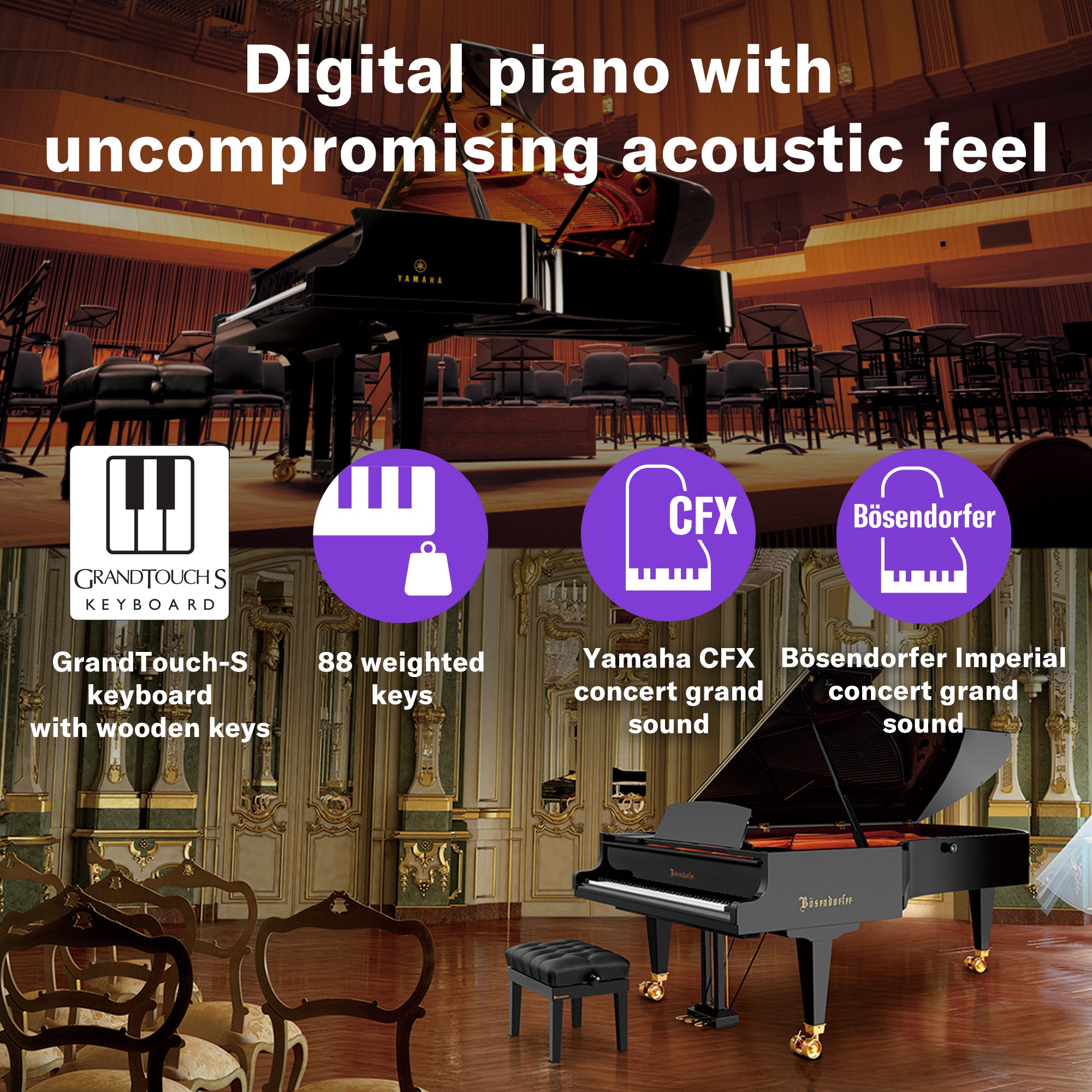 Yamaha P525 Satin Black Portable Piano