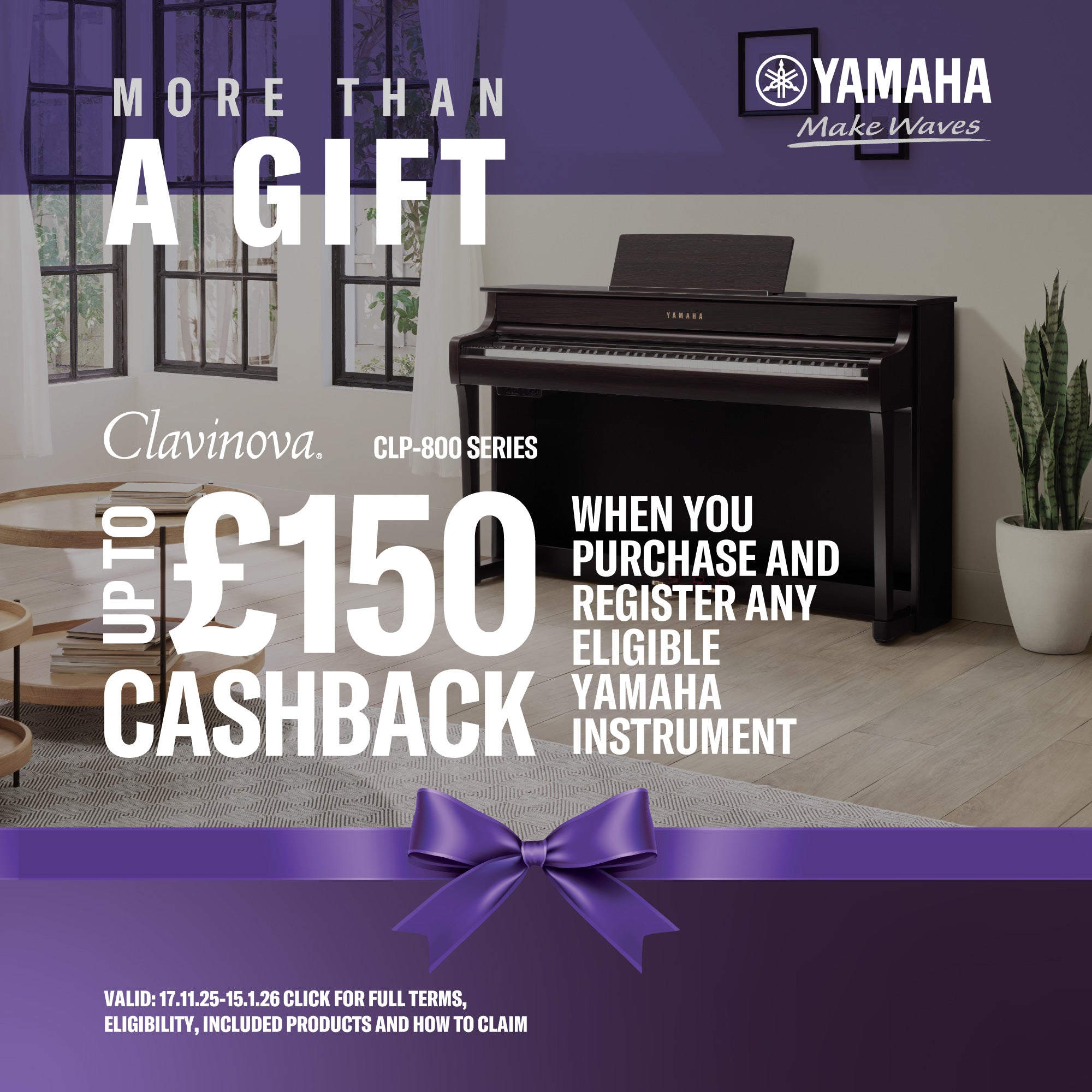 Yamaha CLP845WH White Clavinova Digital Piano