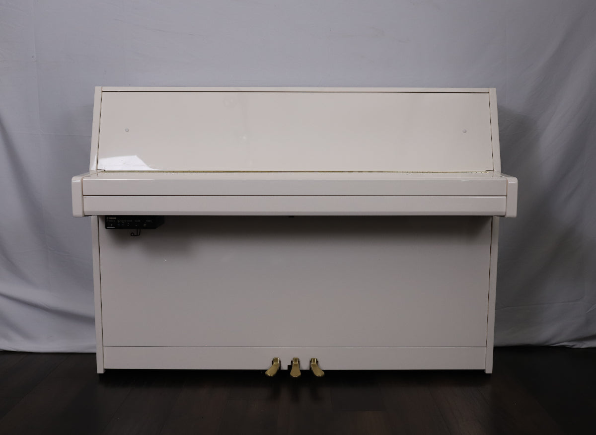 Yamaha B1 Secondhand Silent Upright Piano Polished, Polished White