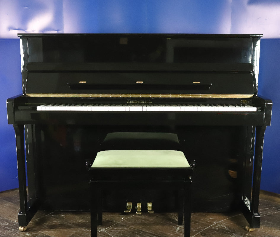 Zimmermann Upright Piano by C.Bechstein in Polished Black (Secondhand)