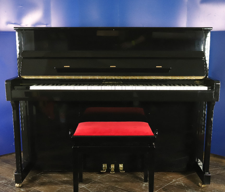 Zimmermann Upright Piano by C.Bechstein in Polished Black (Secondhand)