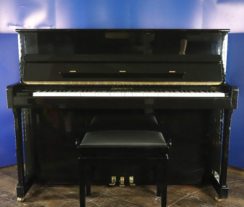 Zimmermann Upright Piano by C.Bechstein in Polished Black (Secondhand)