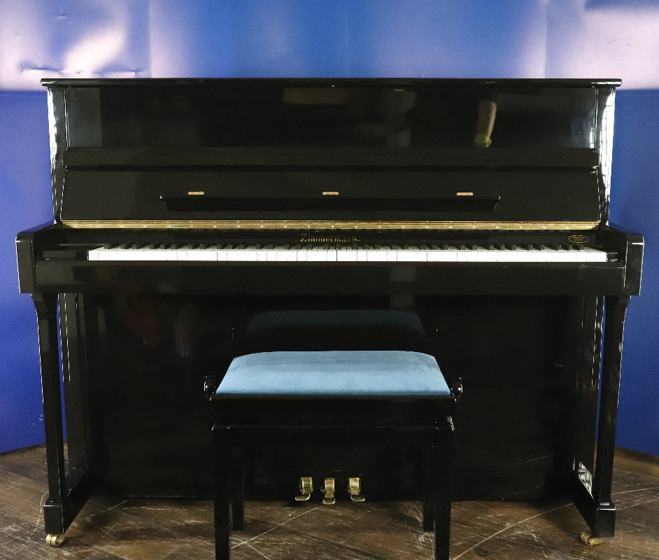 Zimmermann Upright Piano by C.Bechstein in Polished Black (Secondhand)