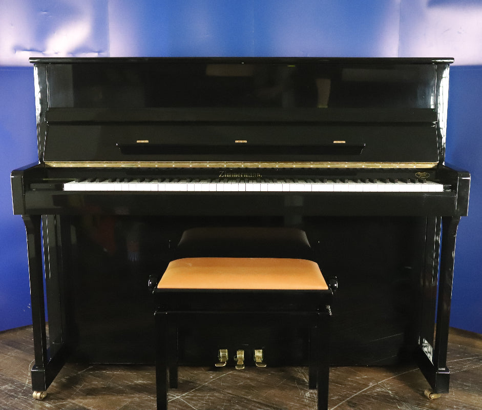 Zimmermann Upright Piano by C.Bechstein in Polished Black (Secondhand)