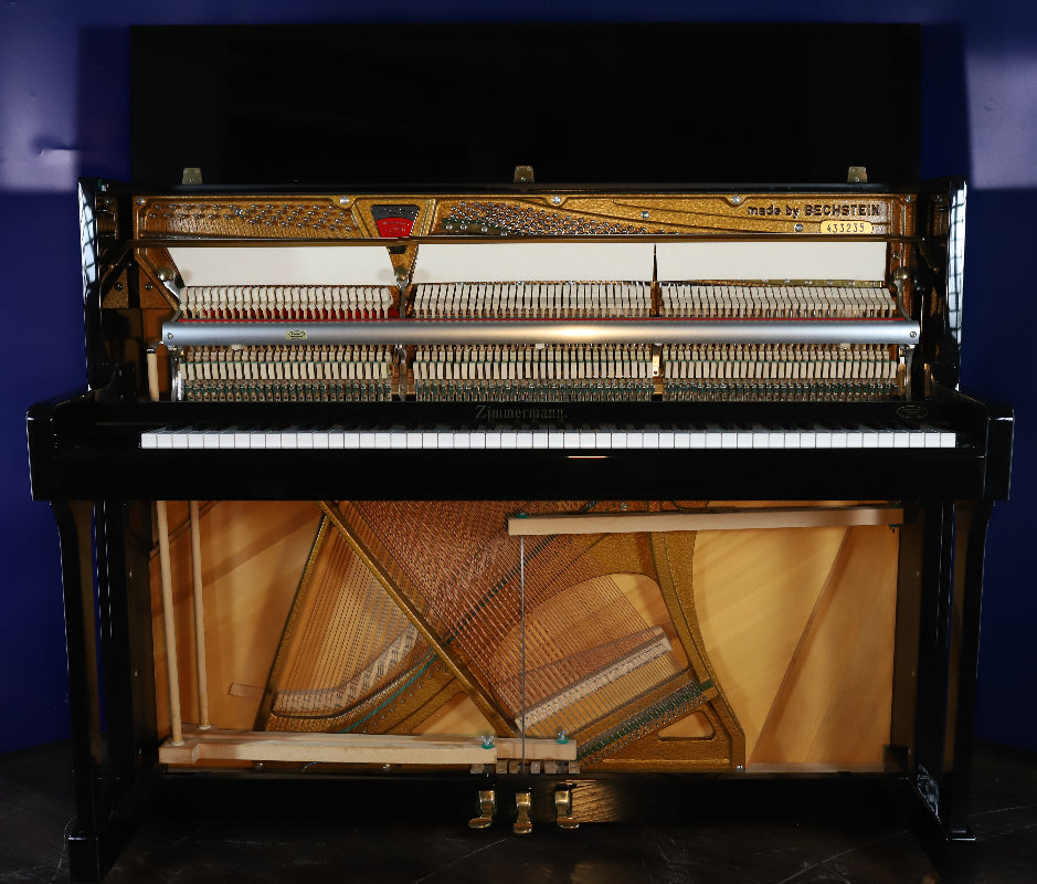 Zimmermann Upright Piano by C.Bechstein in Polished Black (Secondhand)