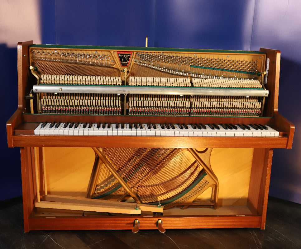 Zimmermann Secondhand Upright Piano, Satin Mahogany