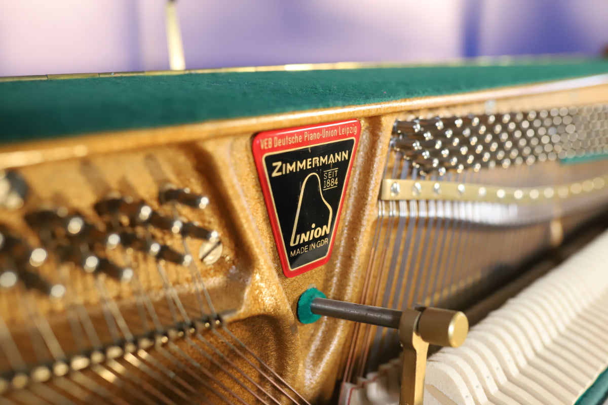 Zimmermann Secondhand Upright Piano, Satin Mahogany
