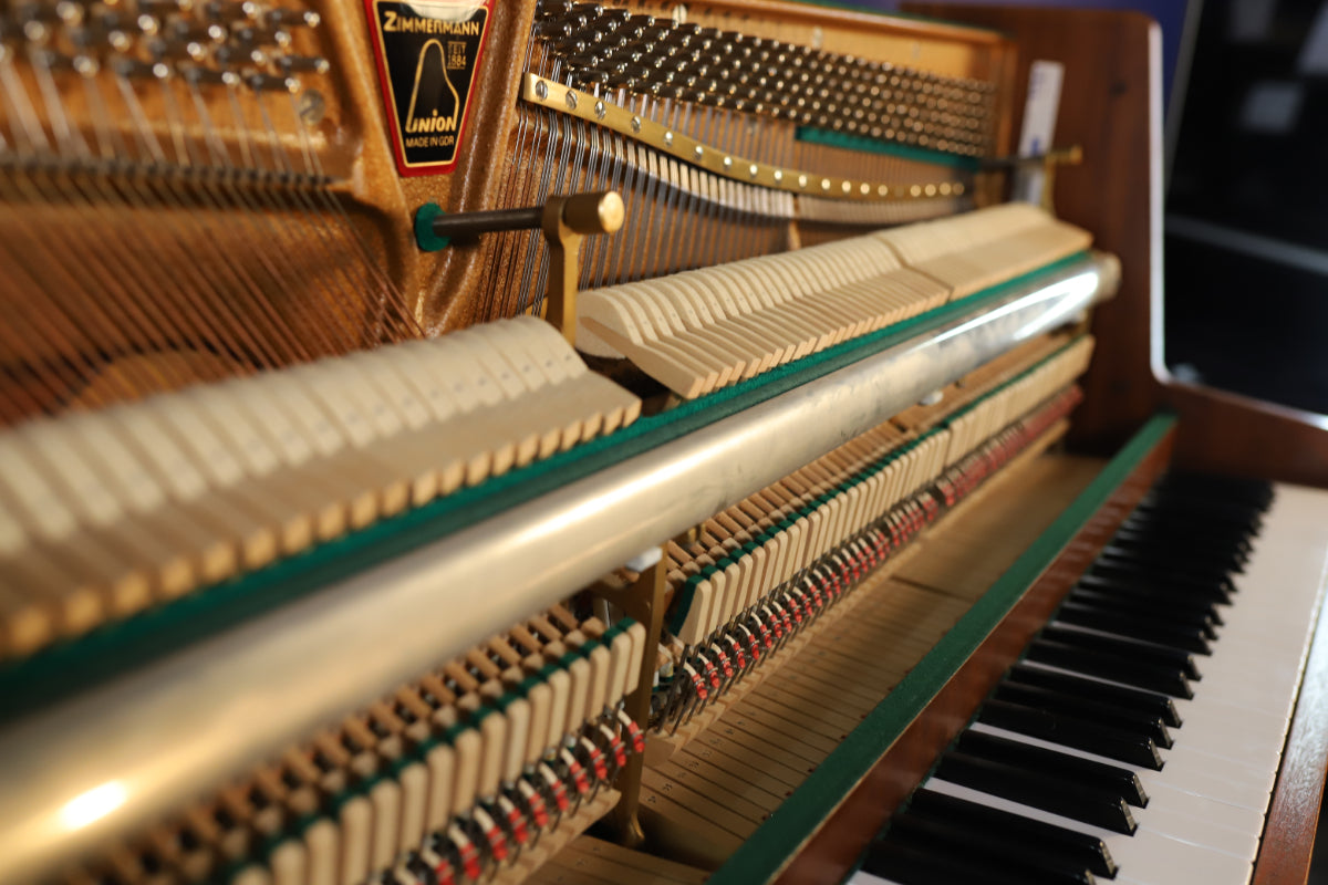 Zimmermann Secondhand Upright Piano, Satin Mahogany