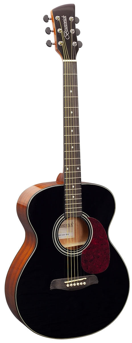 Brunswick BF200 Grand Auditorium Acoustic Guitar, Black Gloss