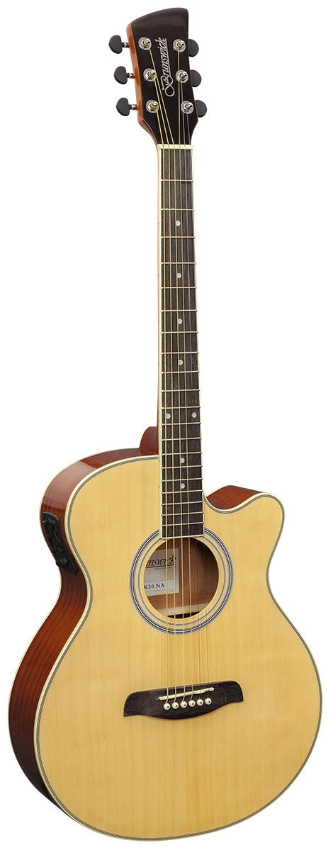 Brunswick BTK50 Grand Auditorium Electro-Acoustic Guitar, Natural