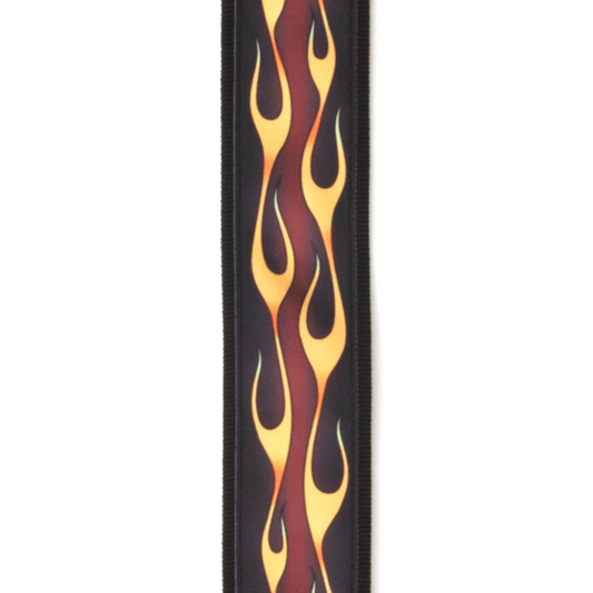 D'Addario Woven Guitar Strap, Hot Rod Flame, Red