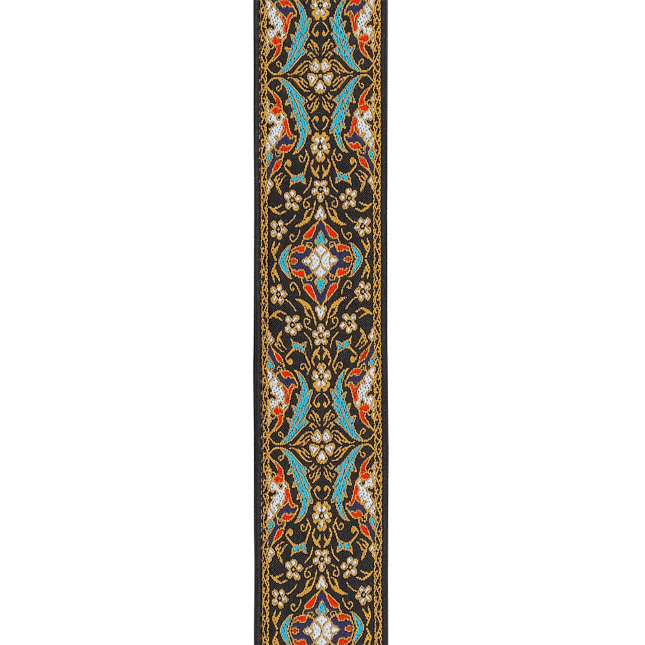 D'Addario Eco Persian Woven Guitar Strap, Black