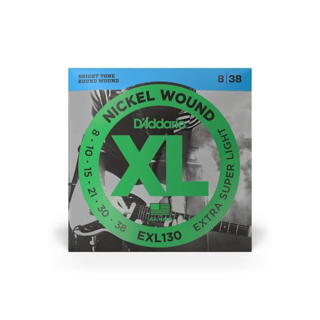 D'Addario XL Nickel Wound guitar string set packaging on a white background
