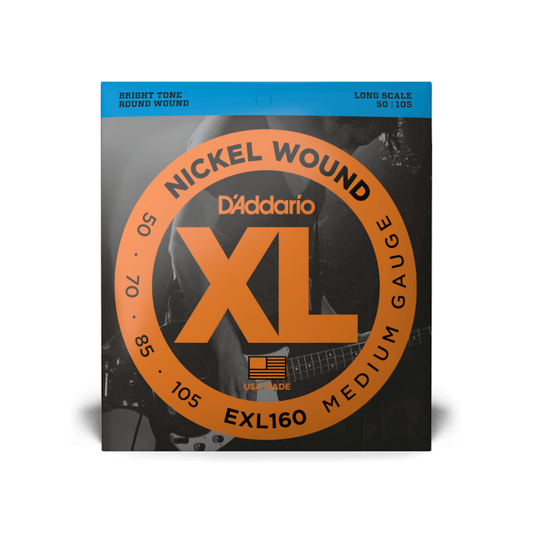 D'Addario EXL160 50-105 Medium, Long Scale, XL Nickel Bass Strings