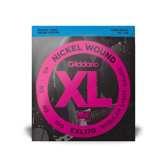 D'Addario EXL170 45-100 Regular Light, Long Scale, XL Nickel Bass Strings