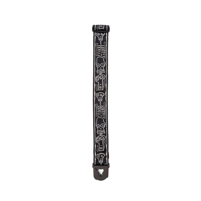 D'Addario Joe Satriani Planet Lock Guitar Strap, Skull N Bones