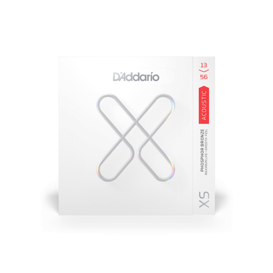 D'Addario XS 13-56 Medium, Phosphor Bronze Coated Acoustic Guitar Strings