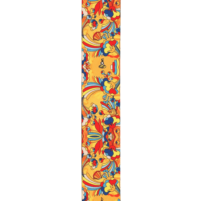 D'Addario Beatles Yellow Submarine 55th Anniversary Polyester Guitar Strap, Primrose Prairie
