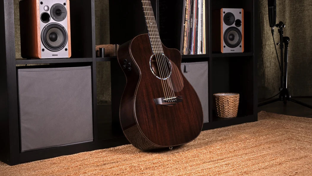 Faith PJE Legacy Earth Cutaway Electro-Acoustic Guitar, Dark Roast