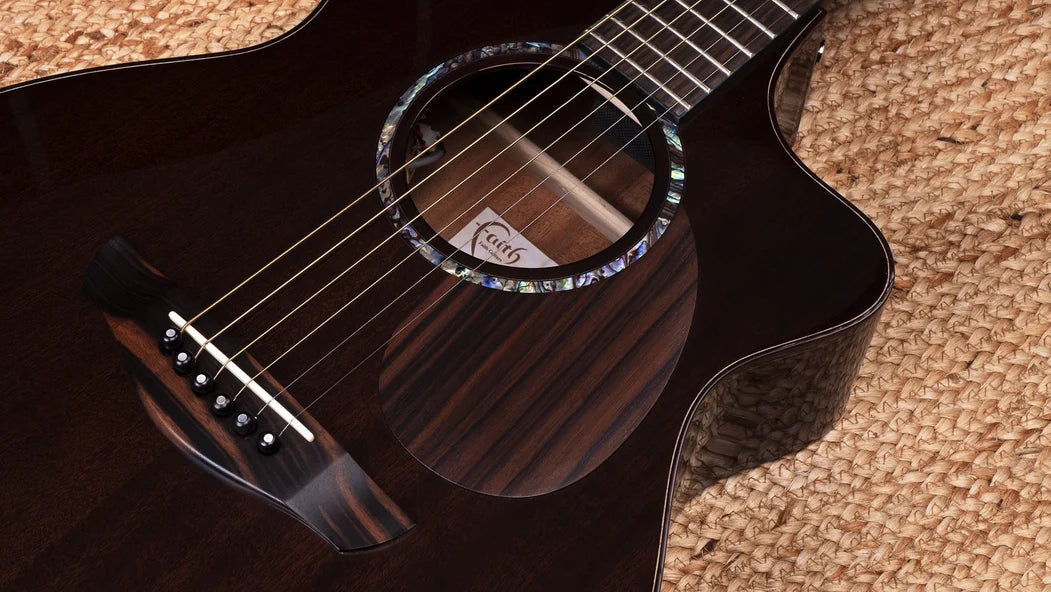 Faith PJE Legacy Earth Cutaway Electro-Acoustic Guitar, Dark Roast