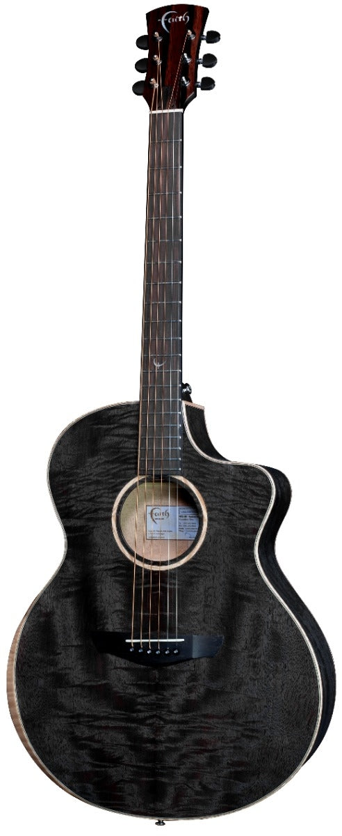Faith FX Exotic Series Moondust Grey Neptune Cutaway Electro-Acoustic Guitar