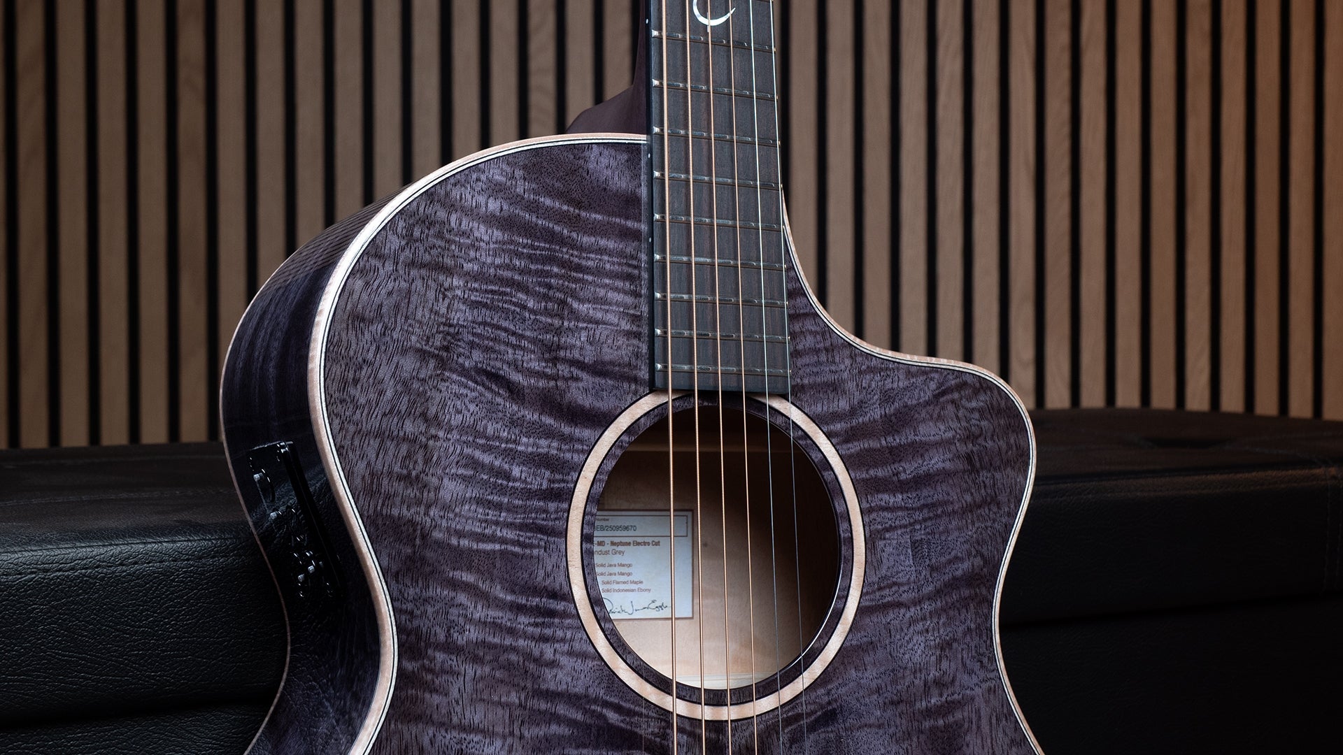 Faith FX Exotic Series Moondust Grey Neptune Cutaway Electro-Acoustic Guitar