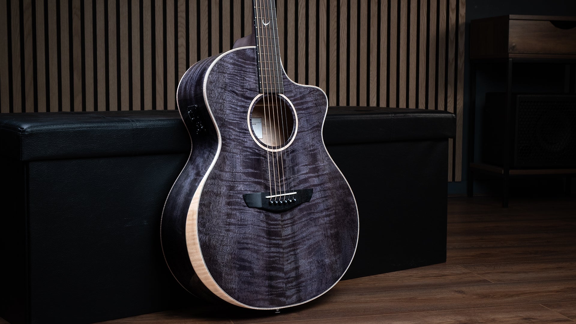 Faith FX Exotic Series Moondust Grey Neptune Cutaway Electro-Acoustic Guitar