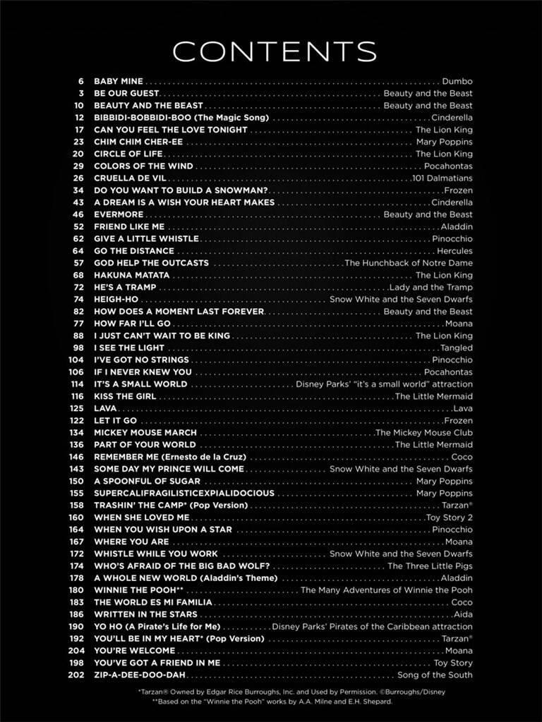 First 50 Disney Songs: Easy Piano
