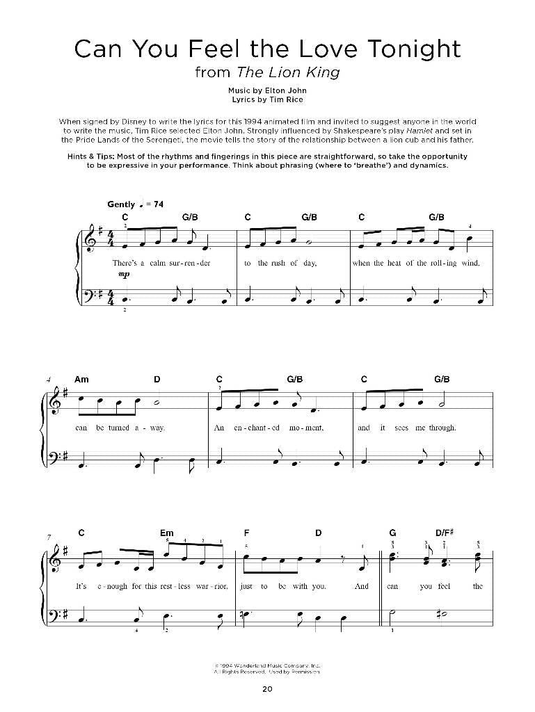 Really Easy Piano: 40 Disney Songs