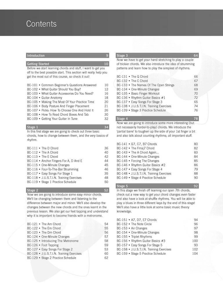 Justinguitar.com Beginner's Guitar Course (Spiral Bound)