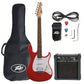 Peavey Raptor Plus Junior Stage Electric Guitar Pack, Red