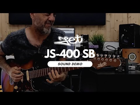 Jet JS400 Electric Guitar, Black with Gold Hardware