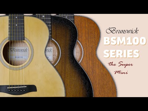 Brunswick BSM100 Super Mini 3/4 Size Electro Acoustic Guitar, Mahogany