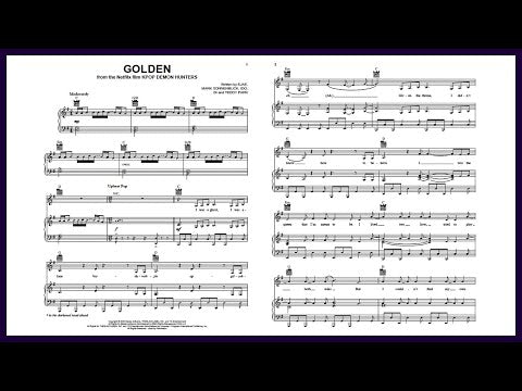 KPop Demon Hunters: Piano, Vocal And Guitar