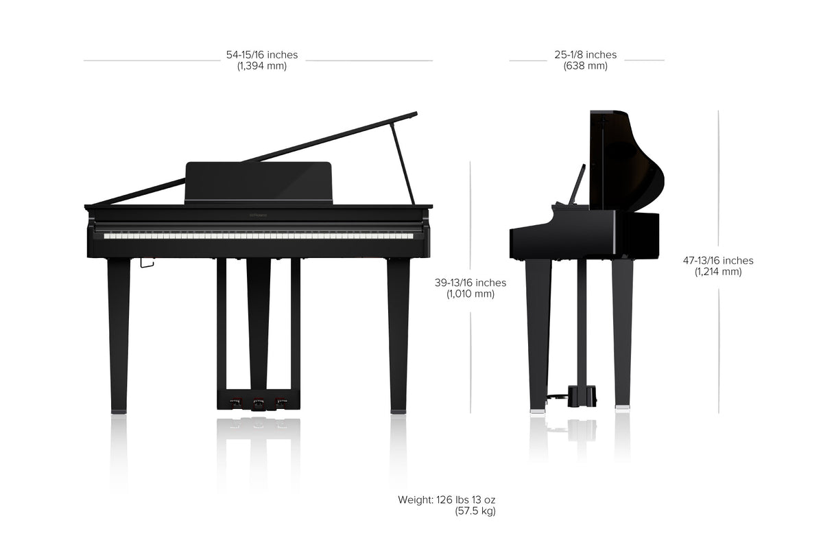Roland GP-3 Digital Grand Piano, Polished Ebony (secondhand)