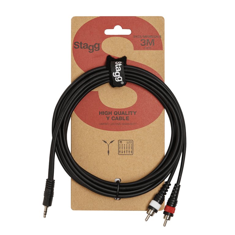 Stagg Y-Cable (Mini Jack-RCA), 3m (10
