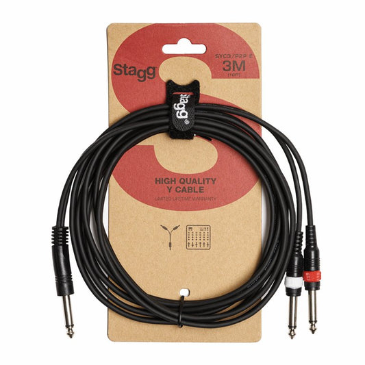 Stagg Y-Cable (Jack-Jack), 3m (10")