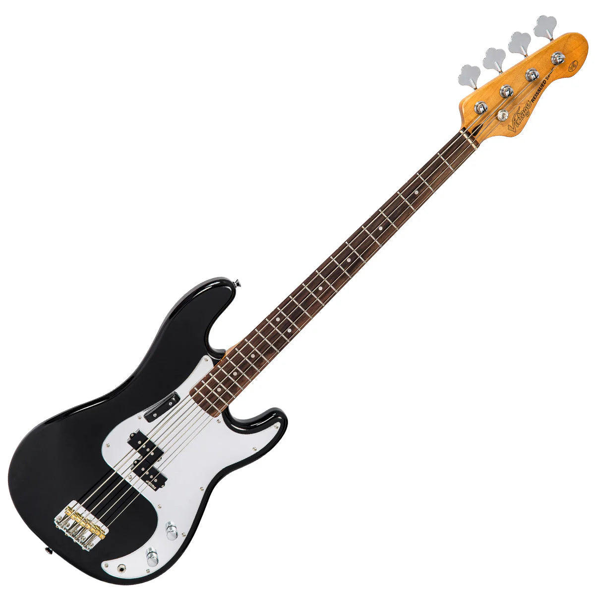 Vintage V4 ReIssued Bass Guitar, Rocker Black