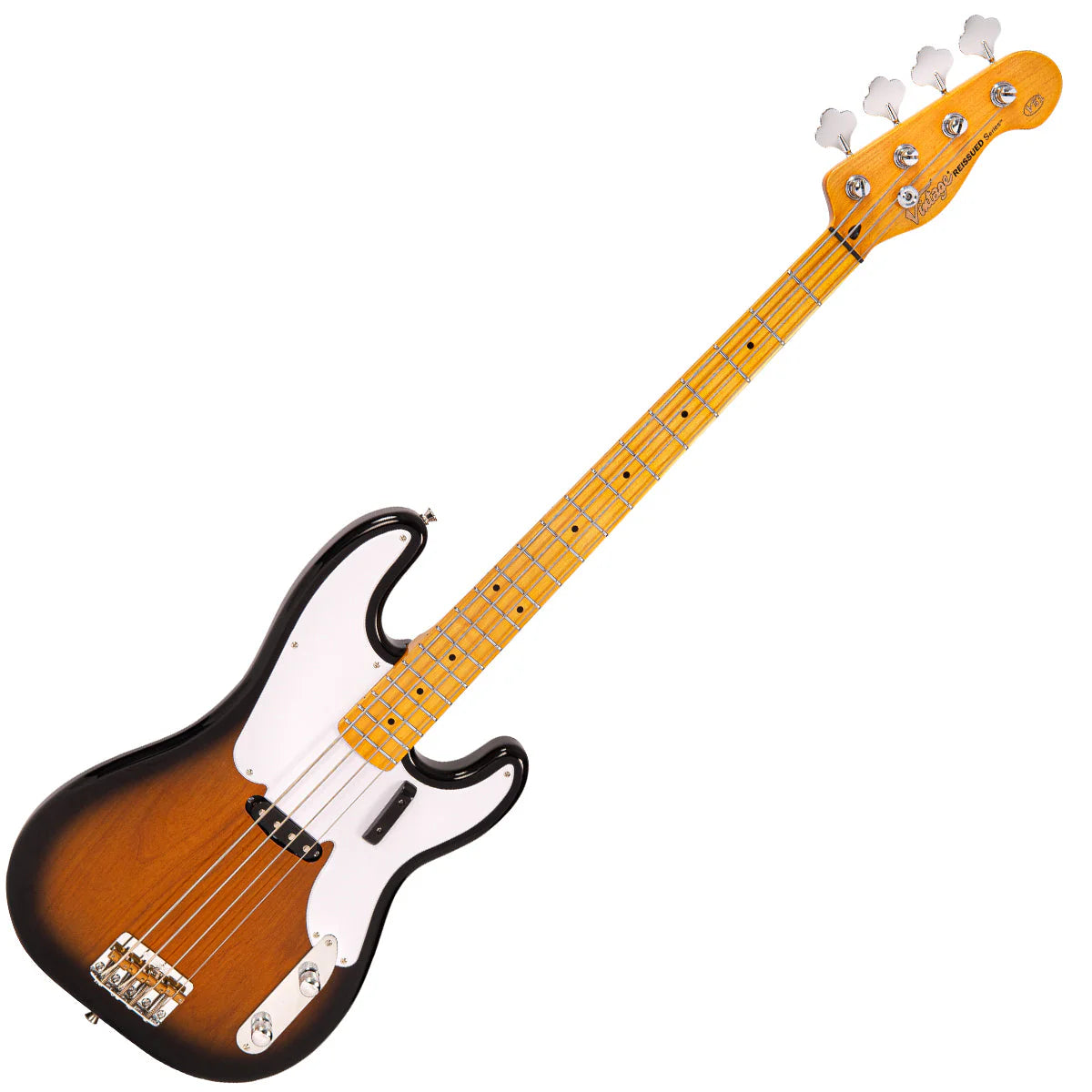 Vintage V51 ReIssued Bass Guitar, Two Tone Sunburst
