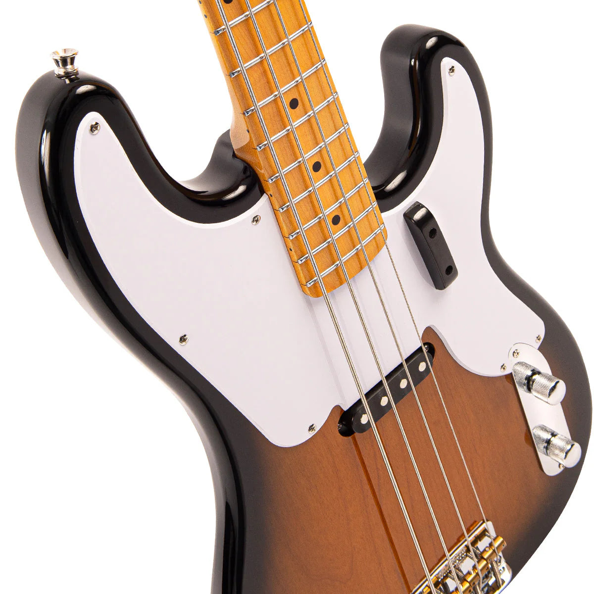 Vintage V51 ReIssued Bass Guitar, Two Tone Sunburst