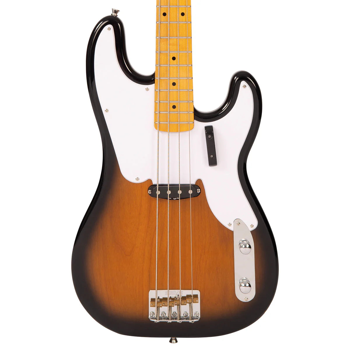 Vintage V51 ReIssued Bass Guitar, Two Tone Sunburst