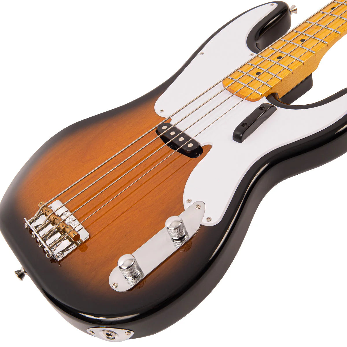 Vintage V51 ReIssued Bass Guitar, Two Tone Sunburst