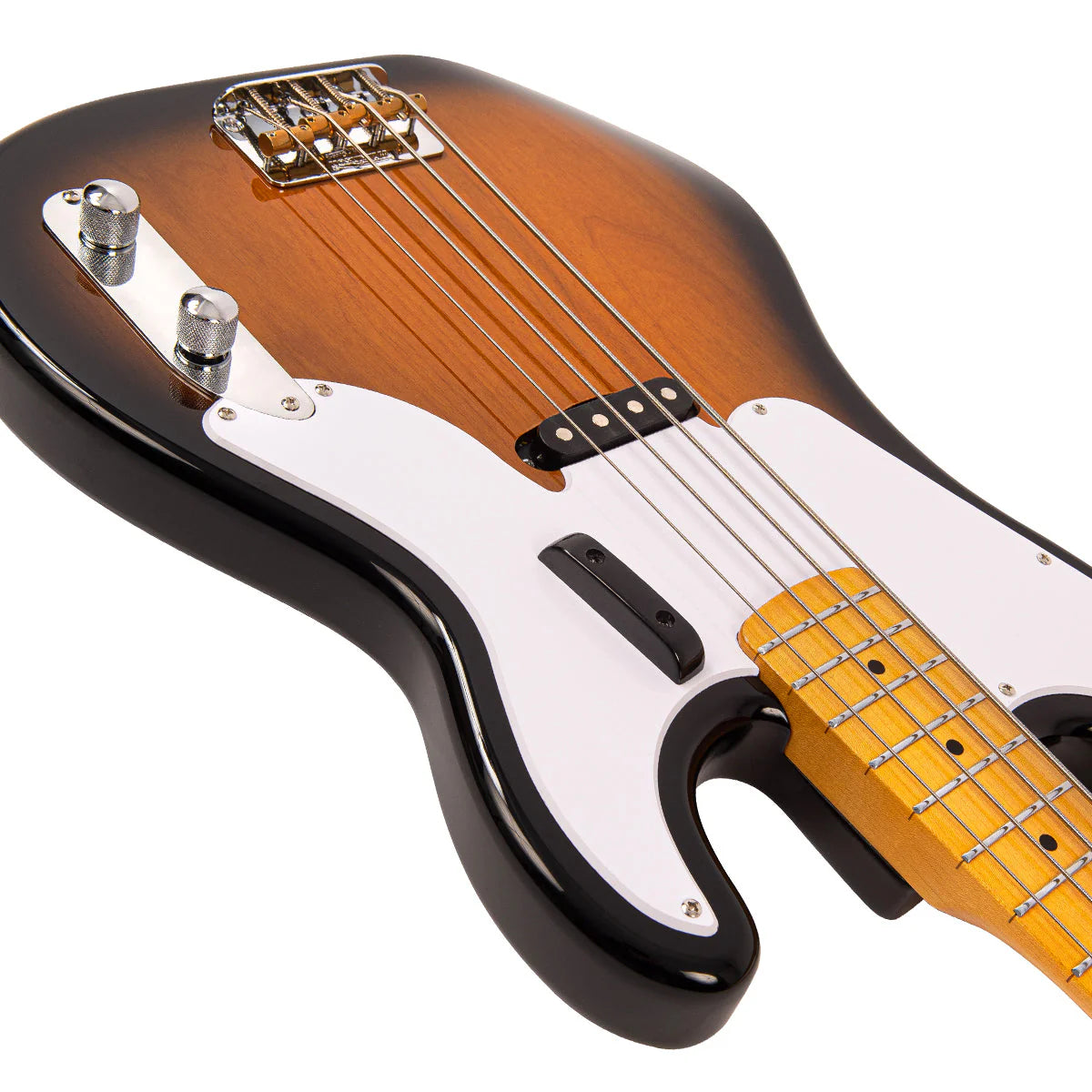Vintage V51 ReIssued Bass Guitar, Two Tone Sunburst