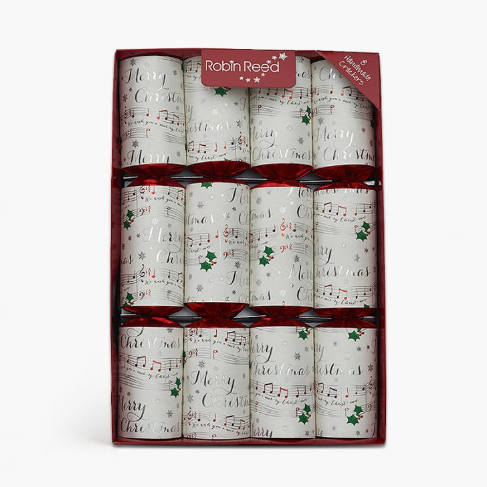 Robin Reed Chime Bars Musical Christmas Crackers (Box Of 8)